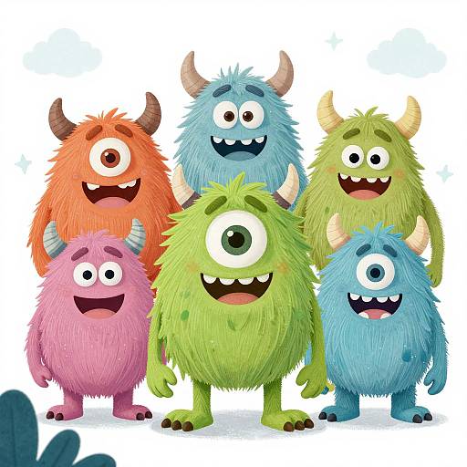 Whimsical Playful Mischievous Monsters