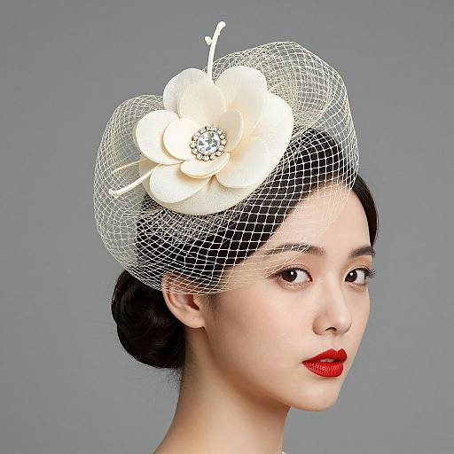 Elegant Cream Flower Fascinator