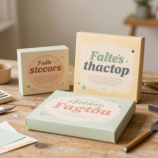 Vintage Faltschachteln with Retro Typography