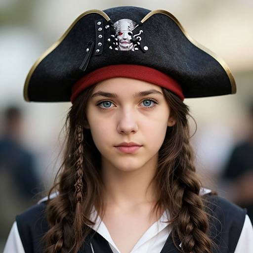 Realistic Boy Pirate with Blue Eyes