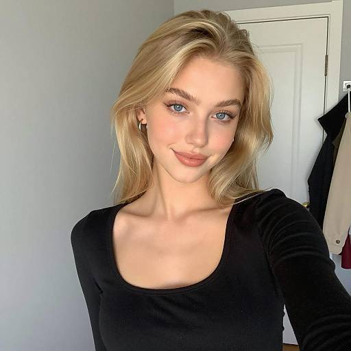 Young Blonde Woman Selfie