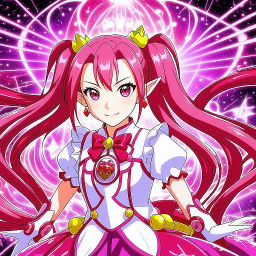 Illustration of Akagi towa, go! princess precure in the style of Snegovski