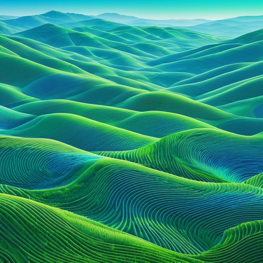 Hyperrealistic Fingerprint Landscape Masterpiece