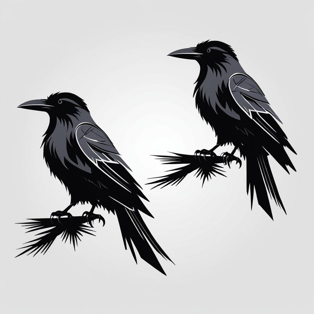 Gothic Ravens Rocking Punk Style