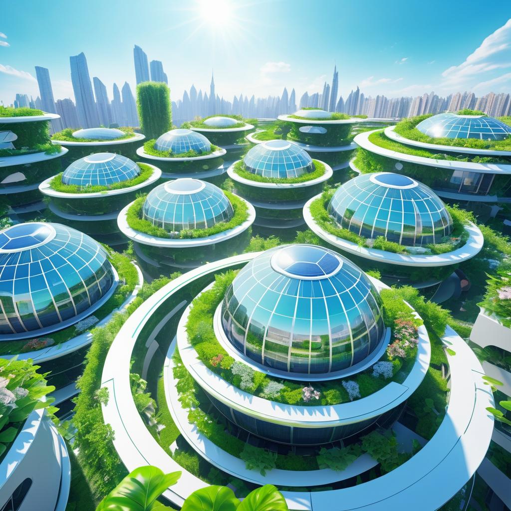 Futuristic Rooftop Garden in Metropolis