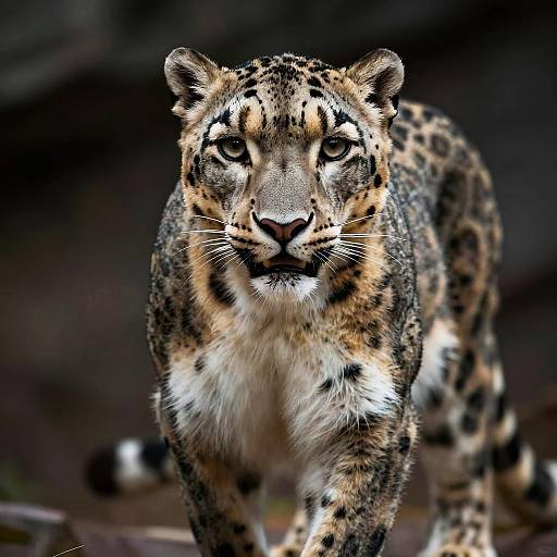 Photorealistic Tattooed Snow Leopard