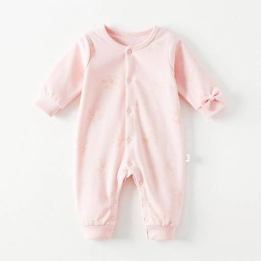 Delicate Pink Floral Baby Onesie