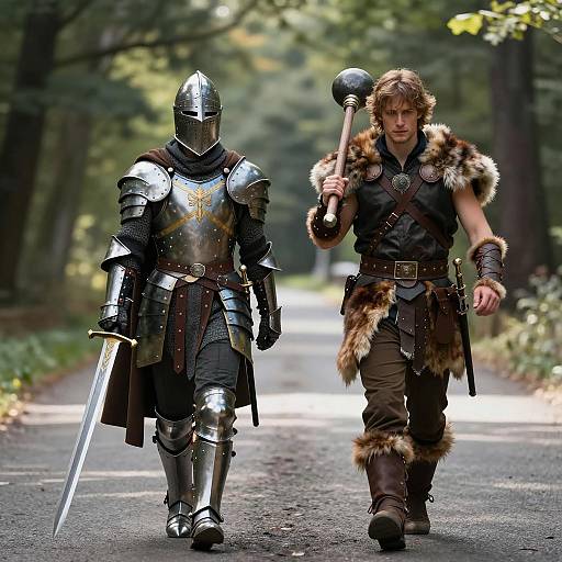 Knight and Warrior Journeying Together