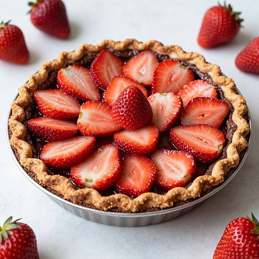 Gluten Free Vegan Strawberry Chocolate Pie