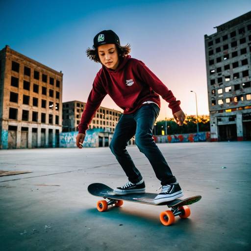 Youth Skateboarding at Urban Skatepark