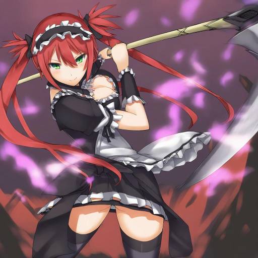 Illustration of Airi (the infernal temptress), queen's blade in the style of Neropaso
