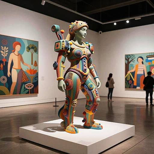 Futuristic AI-Driven 3D Art Creation