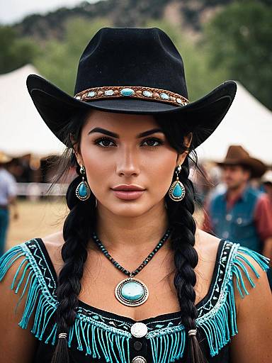 Cowgirl Festival Costume Portrait