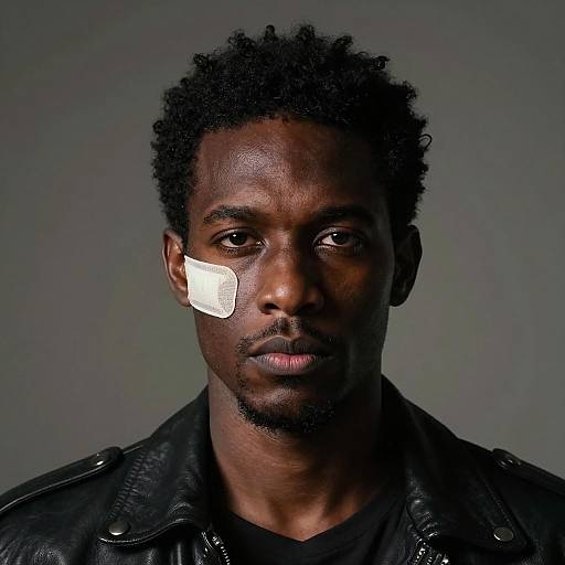 Intense Portrait of a Man in Shadow