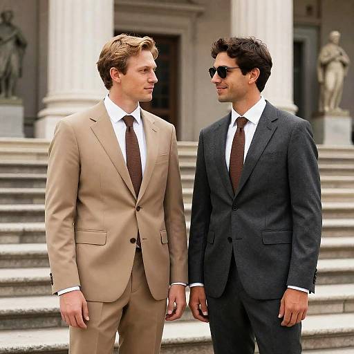 Formal Encounter on Grand Stone Steps