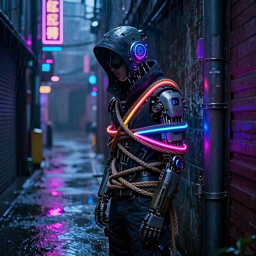 Cyberpunk Hogties in Neon Alley