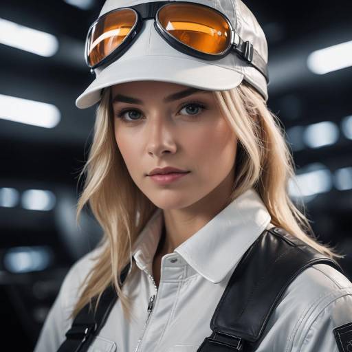 Striking Portrait of a Young Female Pilot Striking Portrait of a Young Female Pilot