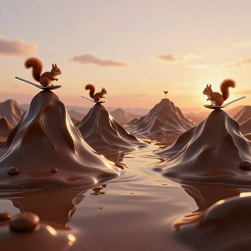 Whimsical Molten Chocolate Mountain Playground