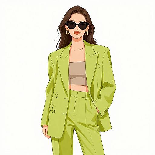 Smiling Woman in Power Dressing