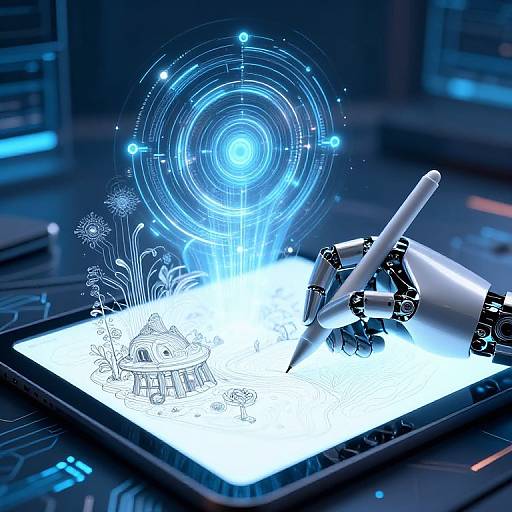 AI Drawing App with Robotic Hand