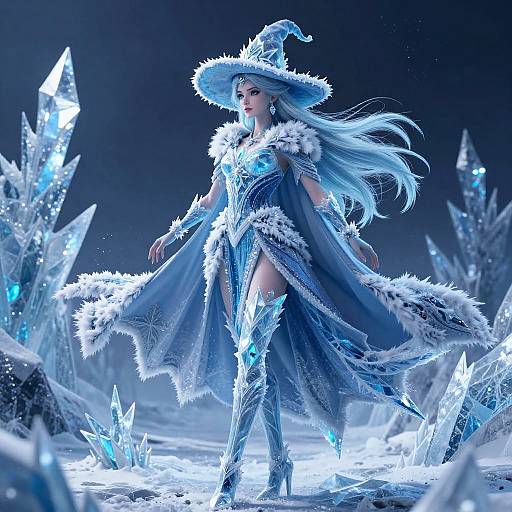 Ice Witch in a Frostbitten Realm