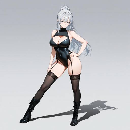 Elegant Slender Woman in Stylish Attire Elegant Slender Woman in Stylish Attire