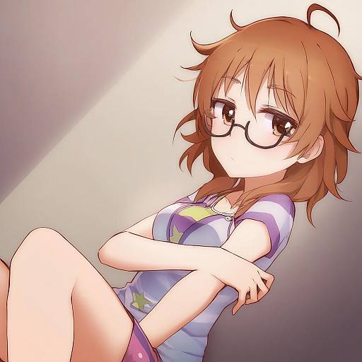 Illustration of Araki hina, idolmaster in the style of Bunbun