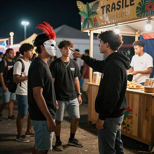 Mysterious Nighttime Carnival Encounter