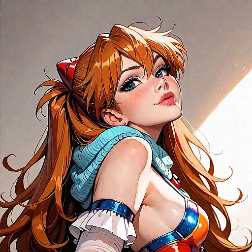 Asuka Langley Seductive Side Portrait