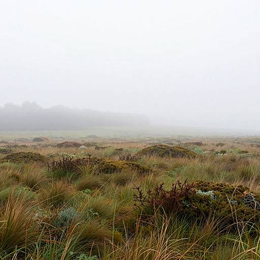 Foggy Moorland Vector Art