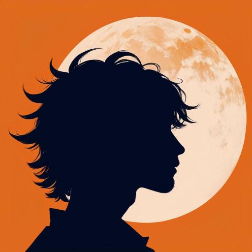 Abstract Male Silhouette at Sunset