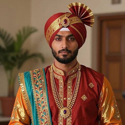 Elegant Sikh Man in Traditional Attire