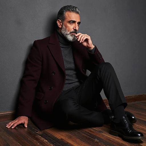 Elegant Editorial Portrait of Mature Man