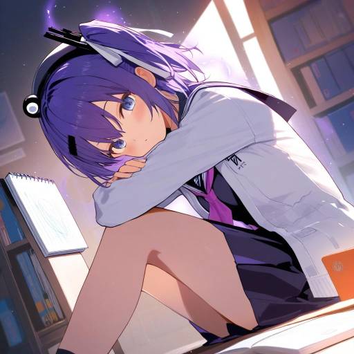 Mysterious School Girl in Afternoon Glow