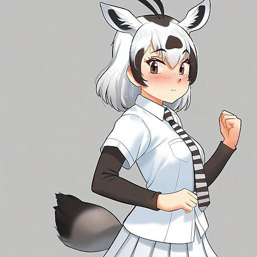 Illustration of Arabian oryx (kemono friends), kemono friends in the style of Mleth