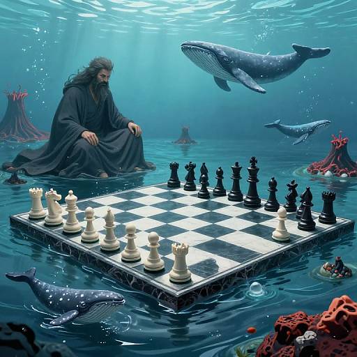 Colossal Underwater Chess Game