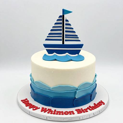 Nautical Sailboat Birthday Cake
