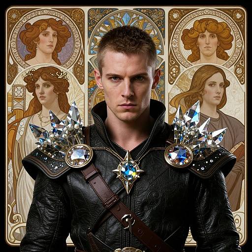 Cyberpunk Viking Regal Portrait