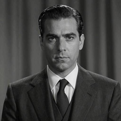 Elegant Black-and-White Portrait of a Man