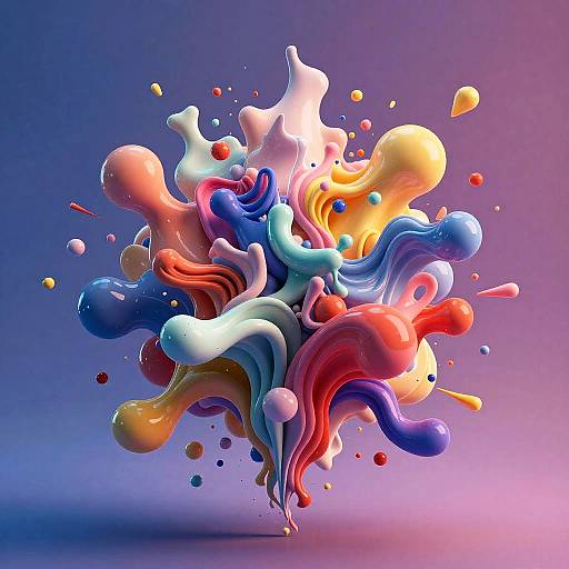 Vibrant Abstract Orgasum Explosion