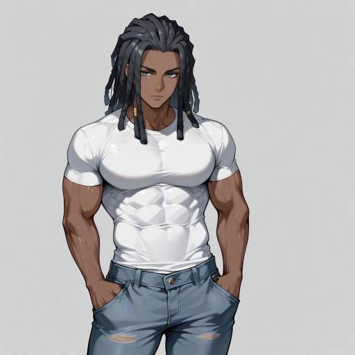 Solo Cowboy Shot of Athletic Male Solo Cowboy Shot of Athletic Male