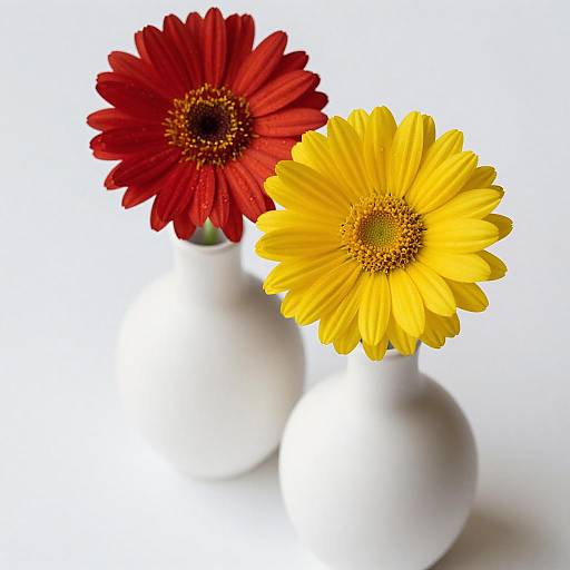 Elegant Vases with Vibrant Daisies