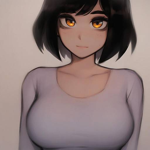 Illustration of Aoyama sumika, original in the style of Matilda fiship