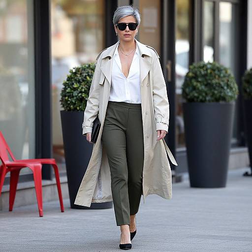 Confident Woman in Urban Street Style