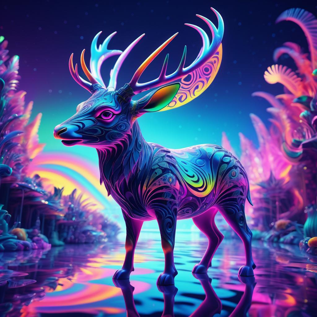 Surreal Psychedelic Animal Artwork