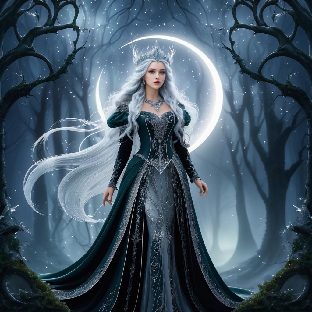 Ethereal Elf in Mystical Twilight Forest