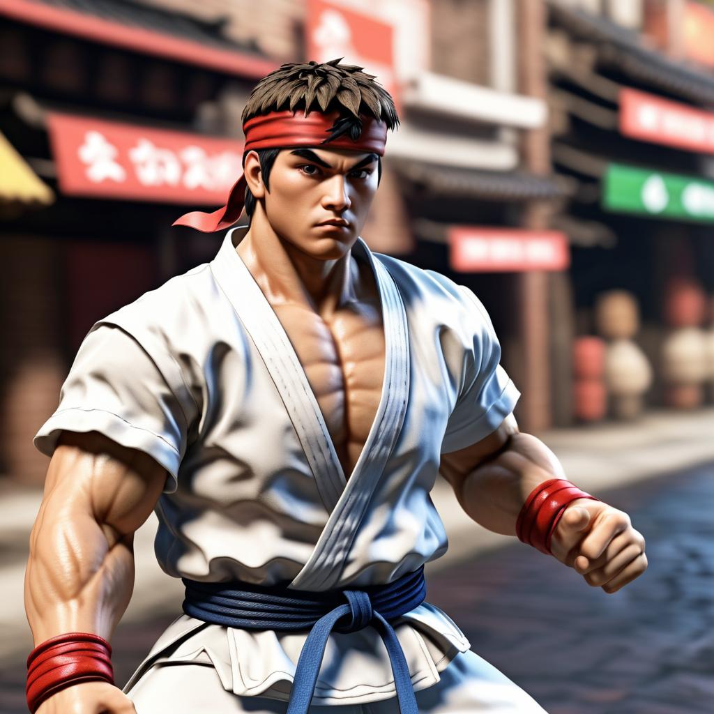 Photorealistic Ryu from Street Fighter