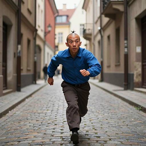 Tintin's Dynamic Alley Chase Scene