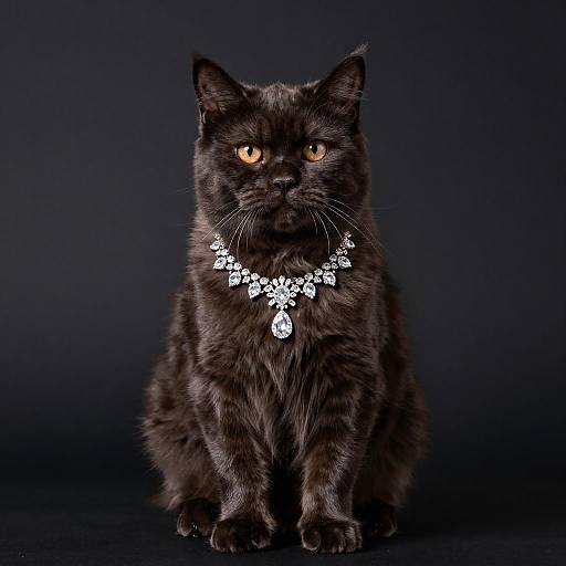 Lavish Portrait of a British Longhair Cat