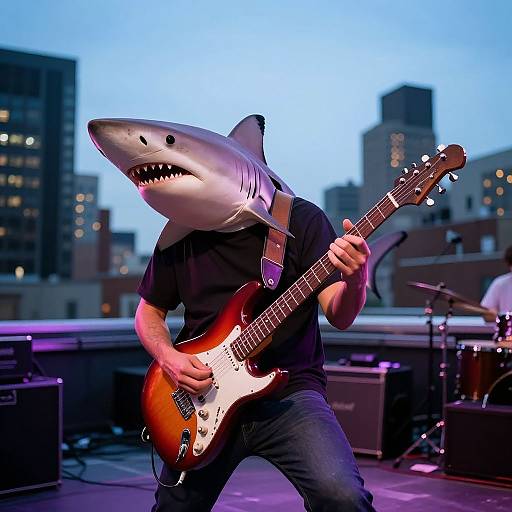 Hammerhead Shark Rock Concert Rooftop